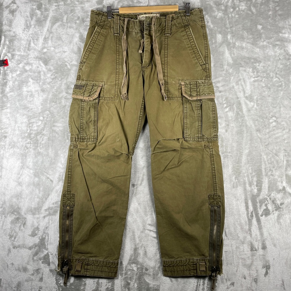 Abercrombie & Fitch Cargo Pants Mens 34x30 Adirondack Baggy Military Patatrooper
